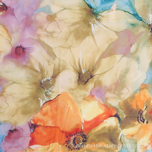 Beach Style 100% Viscose Printed Rayon Challis Fabric